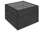 Modułowy warzywnik betonowy z betonu architektonicznego 90x90x75 cm w kolorze antracytowym do ogrodu i tarasu