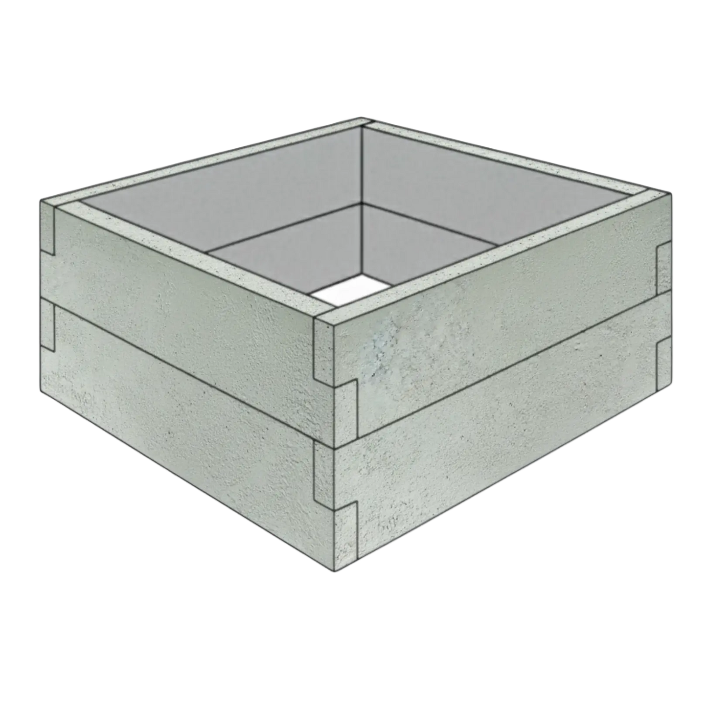 Betonowa skrzynia na warzywa z betonu architektonicznego 90x90x50 cm w kolorze khaki do ogrodu i tarasu