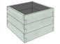 Betonowa skrzynia na warzywa z betonu architektonicznego 90x90x75 cm w kolorze khaki do nowoczesnego ogrodu