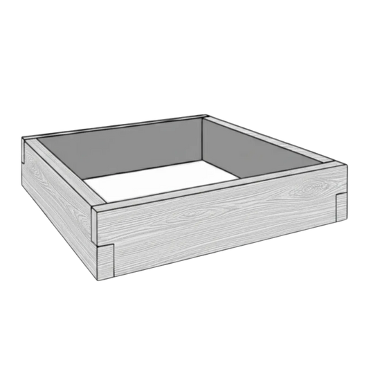 Betonowy warzywnik Drewno 90x90x25 cm w kolorze surowy beton do uprawy warzyw i ziół