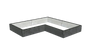 Modułowy warzywnik betonowy Kształt 2 W 25 cm z betonu architektonicznego w kolorze antracytowym do nowoczesnego warzywnika