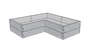 Modułowy warzywnik betonowy Kształt 2 W 50 cm z betonu architektonicznego w kolorze antracytowym do nowoczesnego warzywnika
