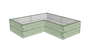 Betonowa skrzynia ogrodowa Kształt 2 W 50 cm z betonu architektonicznego w kolorze khaki do ogrodu i tarasu