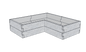 Betonowy warzywnik Kształt 2 W 50 cm z betonu architektonicznego w kolorze szarym do nowoczesnego ogrodu