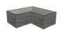 Betonowa podwyższona grządka Kształt 2 W 75 cm z betonu architektonicznego w kolorze antracytowym do uprawy warzyw w ogrodzie