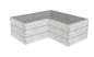Betonowa skrzynia ogrodowa Kształt 2 W 75 cm z betonu architektonicznego w kolorze surowy beton do uprawy warzyw i ziół