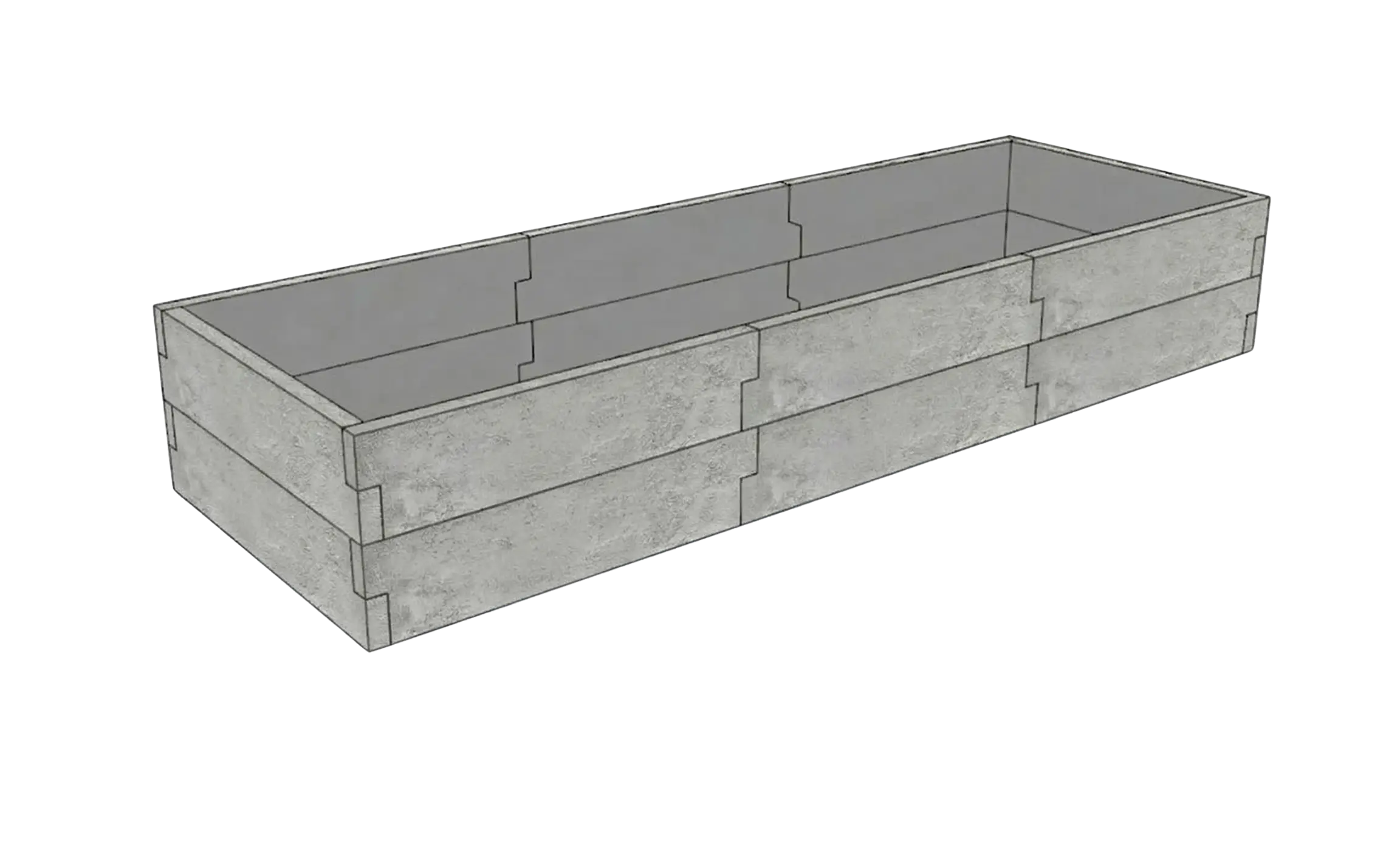 Betonowa skrzynia ogrodowa Kształt 3 W 50 cm z betonu architektonicznego w kolorze antracytowym do uprawy warzyw i ziół