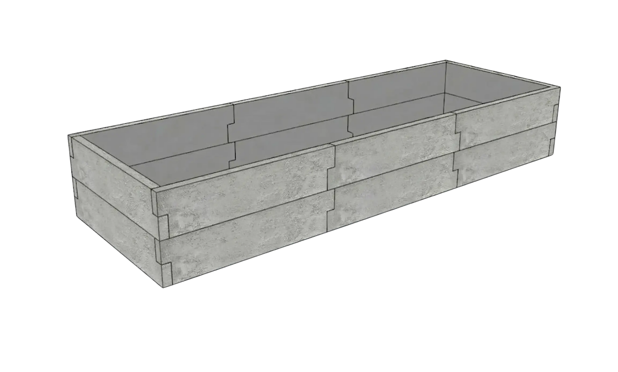 Betonowa skrzynia ogrodowa Kształt 3 W 50 cm z betonu architektonicznego w kolorze antracytowym do uprawy warzyw i ziół