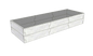 Betonowa skrzynia na warzywa Kształt 3 W 50 cm z betonu architektonicznego w kolorze białym do ogrodu i uprawy warzyw