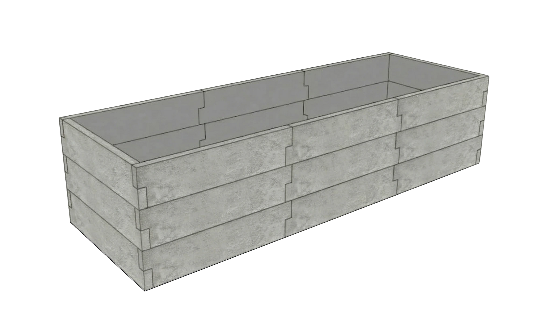 Antracytowy warzywnik beton architektoniczny Kształt 3 W 75 cm do podwyższonej uprawy warzyw