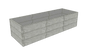 Antracytowy warzywnik beton architektoniczny Kształt 3 W 75 cm do podwyższonej uprawy warzyw
