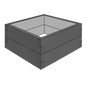 Modułowy warzywnik betonowy z betonu architektonicznego 90x90x50 cm w kolorze antracytowym do nowoczesnego ogrodu