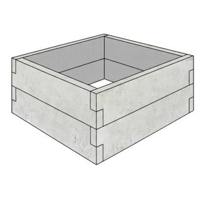 Betonowy warzywnik z betonu architektonicznego 90x90x50 cm w kolorze surowy beton do uprawy warzyw i ziół
