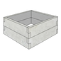 Betonowy warzywnik z betonu architektonicznego 90x90x50 cm w kolorze surowy beton do uprawy warzyw i ziół