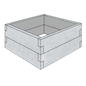 Betonowa skrzynia ogrodowa z betonu architektonicznego 90x90x50 cm w kolorze szarym do nowoczesnego warzywnika