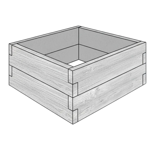 Betonowy warzywnik Deska 90x90x50 cm w kolorze surowy beton do uprawy warzyw i ziół