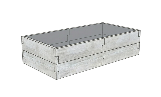 Betonowy warzywnik Drewno Kształt 1 W 50 cm w kolorze surowy beton do nowoczesnego ogrodu