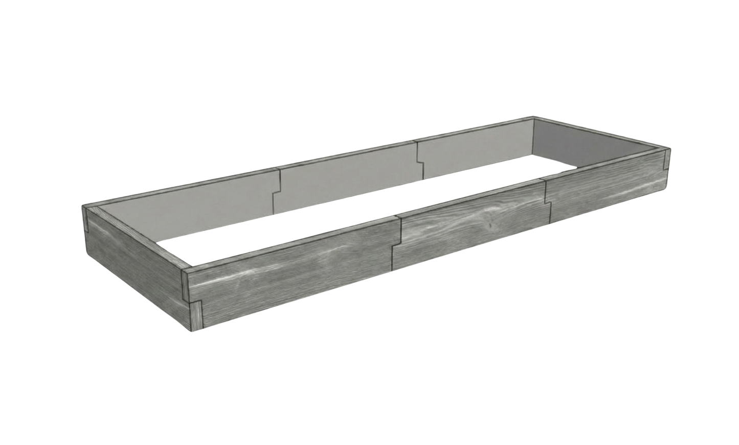 Betonowy warzywnik Drewno Kształt 3 W 25 cm antracyt z białym do uprawy warzyw w ogrodzie