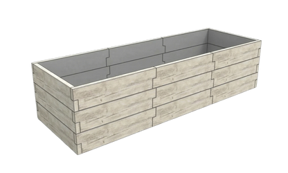 Warzywnik betonowy Drewno Kształt 3 W 75 cm w kolorze surowy beton do nowoczesnego warzywnika